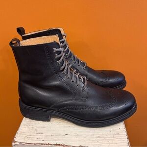 Elegant‎ Black Leather Lace-Up Blackstone wing tip boots size 45/11 men’s